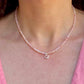 Pink opal necklace