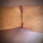 Gold genuine ruby bracelet