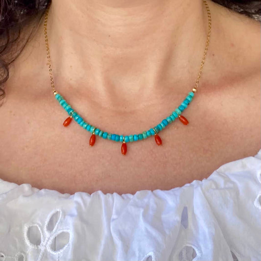 Sleeping beauty turquoise necklace