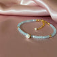 Aquamarine Freshwater Pearl Gold Bracelet