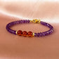 Amethyst Bracelet with Baltic Amber - Gem Soul Creations