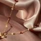 Mozambique Garnet and Ethiopian Opal Gold Necklace