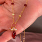 Garnet and Ethiopian Opal Gold Necklace
