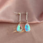 Rainbow quartz sterling silver earrings