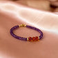 Amethyst Bracelet with Baltic Amber - Gem Soul Creations