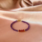 Amethyst Bracelet with Baltic Amber - Gem Soul Creations